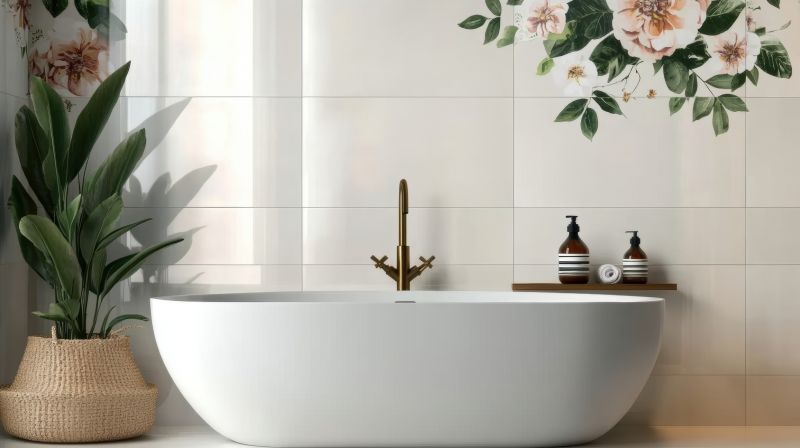 Bathroom tiles are easy to clean and maintain